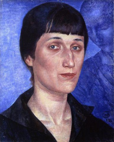 Kuzma Petrov-Vodkin. Portrait of Anna Akhmatova. 1922