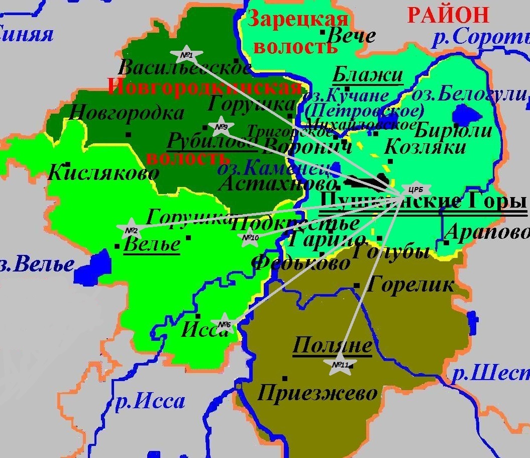 Карта новоржевского района с деревнями